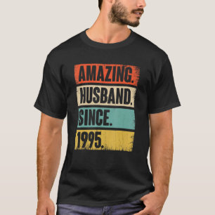 Amazing Husband Since 1995 27 Wedding Anniversary T-Shirt