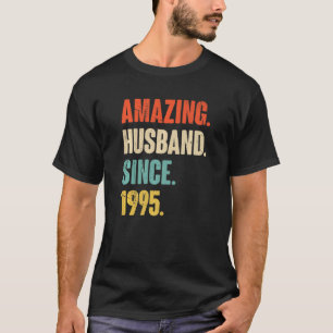 Amazing Husband Since 1995 27 Wedding Anniversary T-Shirt