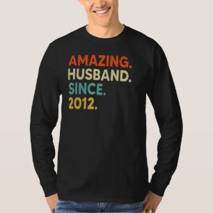 Amazing Husband Since 2012 10 Wedding Aniversary T-Shirt