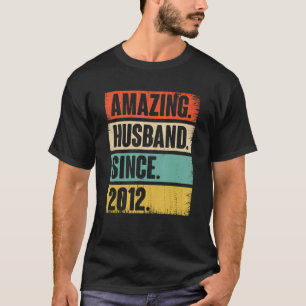 Amazing Husband Since 2012 10 Wedding Anniversary T-Shirt