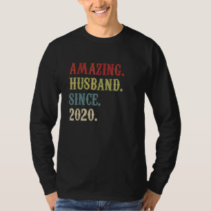 Amazing Husband Since 2020 2 Wedding Aniversary R T-Shirt