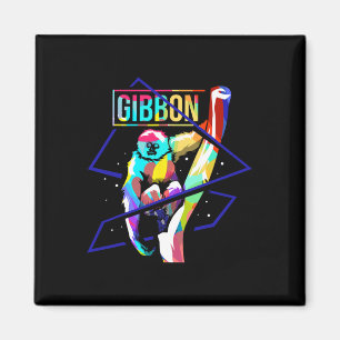 Amazing Hylobates Lar Lesser Ape Gibbon Gibbons Mo Magnet