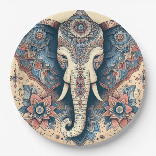 Amazing Indian Style Elephant Paper Plate