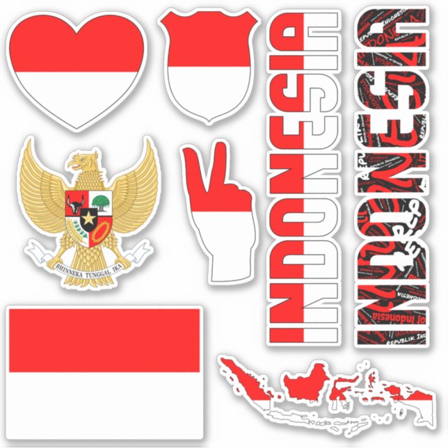 Amazing Indonesia Shapes National Symbols (Front)