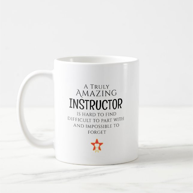 Amazing Instructor Hard To Find Personalised Gift Coffee Mug (Left)
