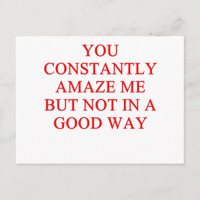 amazing insult postcard (Front)