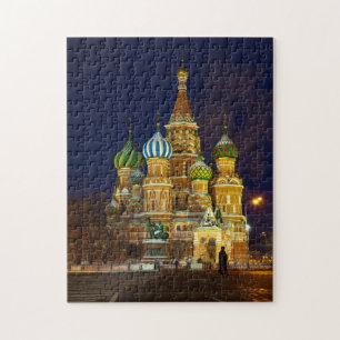 Amazing Intercession Cathedral Moscow at Night Jigsaw Puzzle