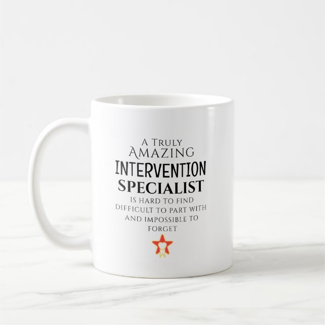 Amazing Intervention Specialist Personalised gift Coffee Mug (Left)