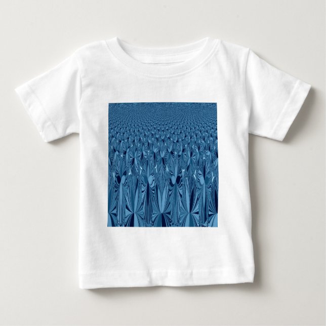 Amazing Iridescent Blue Kaleidoscope Art Baby T-Shirt (Front)