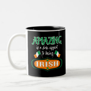 Amazing Irish Flag Shamrock Lucky Celtic Pride Two-Tone Coffee Mug