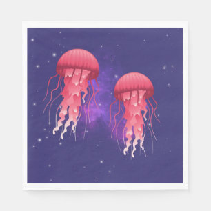 Amazing Jellyfish In Space Napkin