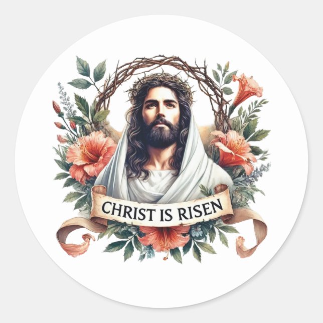 Amazing Jesus Easter religious  Classic Round Sticker (Front)