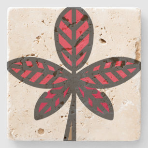 amazing leaf stone coaster