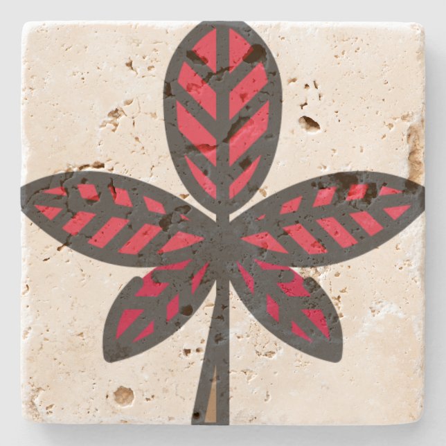 amazing leaf stone coaster (Front)