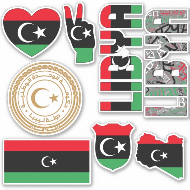 Amazing Libya Shapes National Symbols (Front)