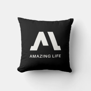 Amazing Life Monochrome A Logo Cushion