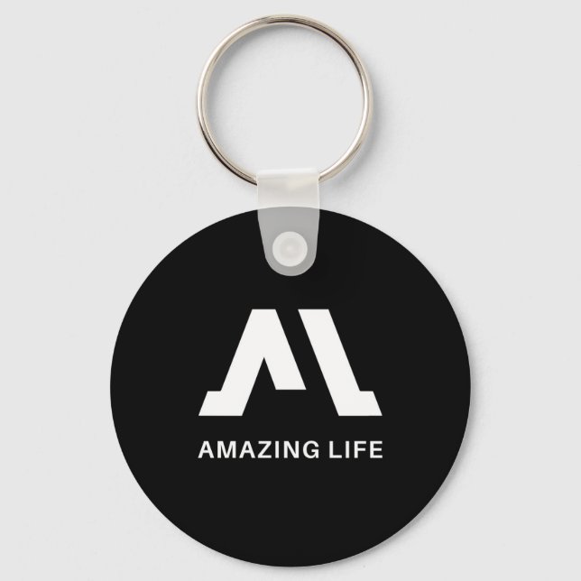 Amazing Life Monochrome A Logo Key Ring (Front)