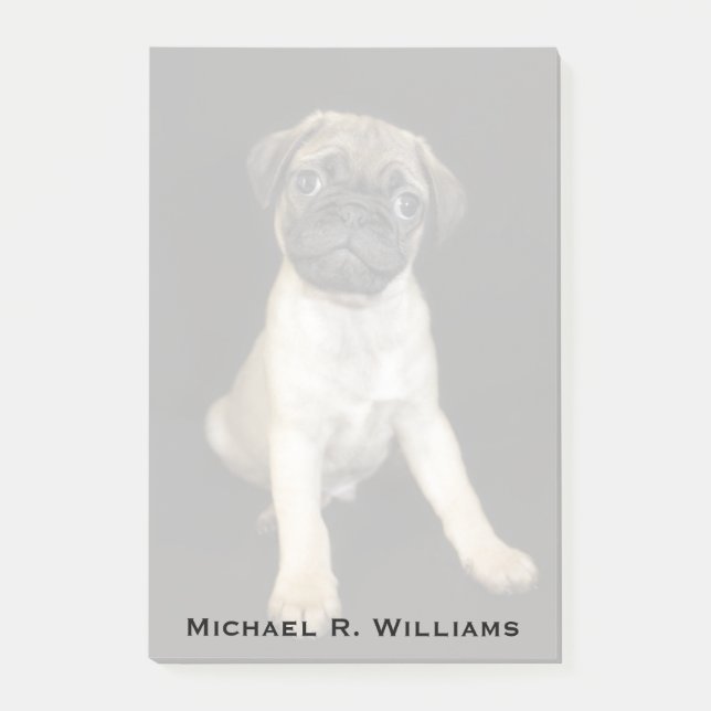 Amazing Little Pug Puppy Post-it Notes (Front)