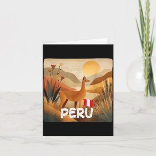 Amazing Llama in Peru Colours Costume Card