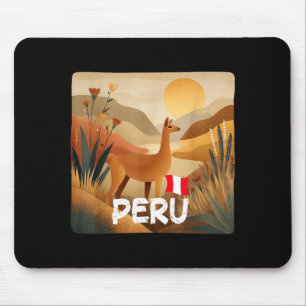 Amazing Llama in Peru Colours Costume Mouse Pad