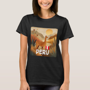 Amazing Llama in Peru Colours Costume T-Shirt