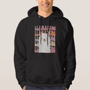 Amazing Llama Llamazing Retro Llama Hoodie
