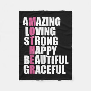 Amazing Loving Strong Happy Beautiful Graceful Fleece Blanket