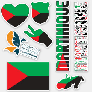 Amazing Martinique Shapes National Symbols Sticker