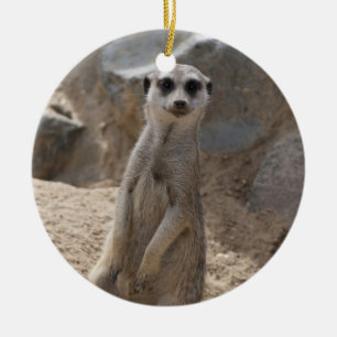 Amazing Meerkat Ceramic Ornament