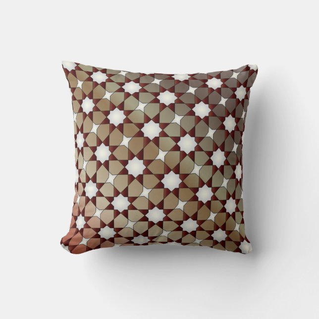 Amazing Middle-Eastern Pattern زخارف هندسيه رائعه  Cushion (Front)