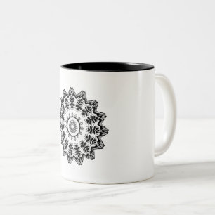 Amazing Middle-Eastern Pattern زخارف هندسيه رائعه  Two-Tone Coffee Mug