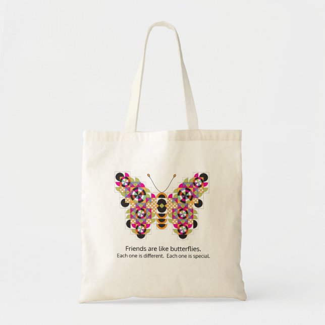 Amazing Monarch Butterfly Quilt Pattern Tote Bag (Front)
