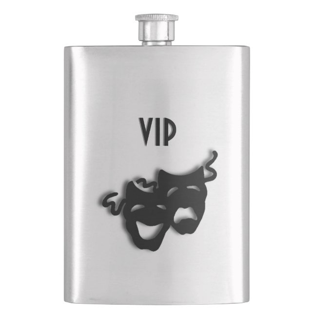 Amazing Monogramed Theatre Design Flask (Front)