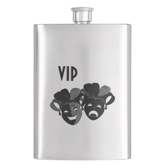 Amazing Monogramed Theatre Design Flask (Front)