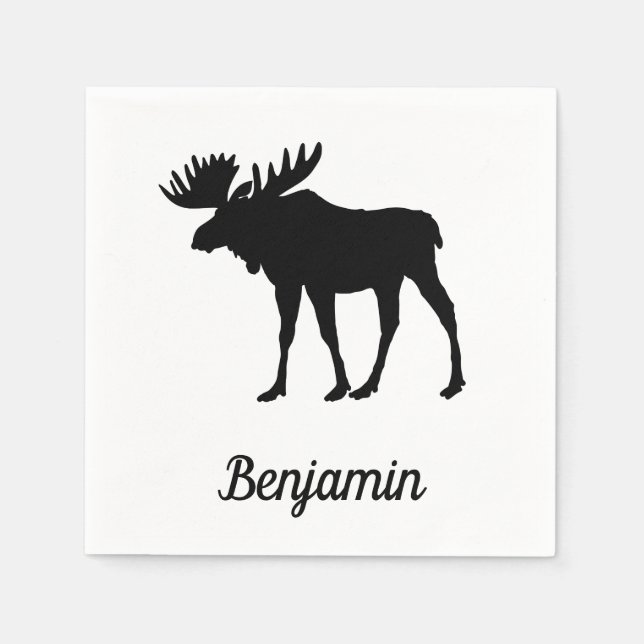 Amazing Moose Rustic Napkin (Front)