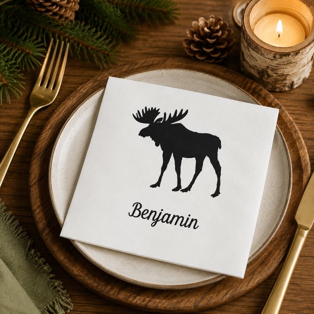 Amazing Moose Rustic Napkin (Creator Uploaded)