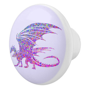 Amazing Mosaic Dragon Ceramic Knob