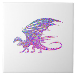 Amazing Mosaic Dragon Ceramic Tile