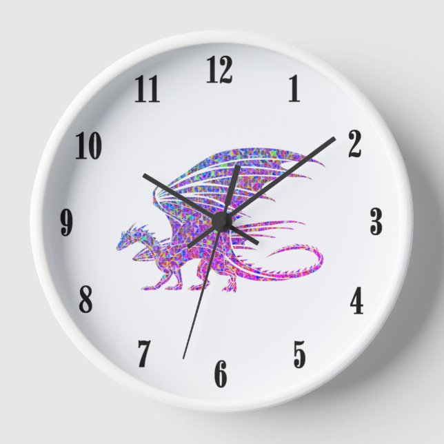 Amazing Mosaic Dragon Clock (Front)