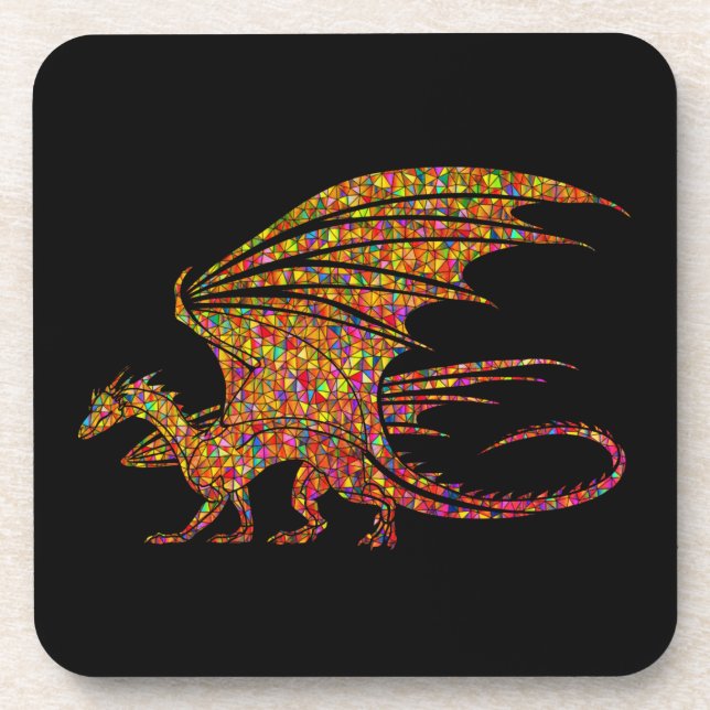 Amazing Mosaic Dragon  Coaster (Front)