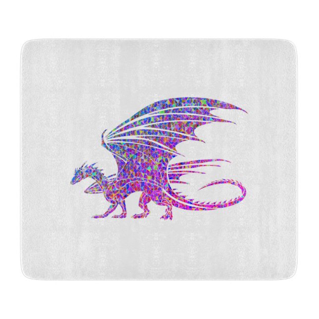 Amazing Mosaic Dragon Cutting Board (Front)