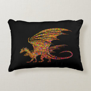 Amazing Mosaic Dragon Decorative Cushion