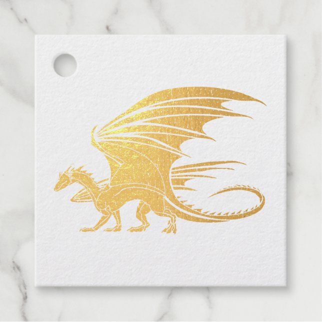 Amazing Mosaic Dragon  Favour Tags (Front)