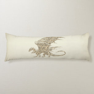 Amazing Mosaic Dragon Golden Body Cushion