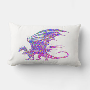 Amazing Mosaic Dragon Lumbar Cushion