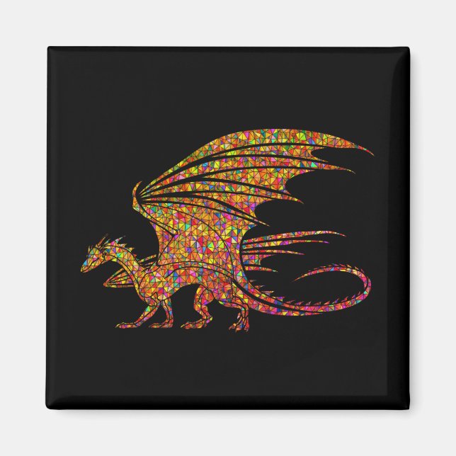 Amazing Mosaic Dragon  Magnet (Front)