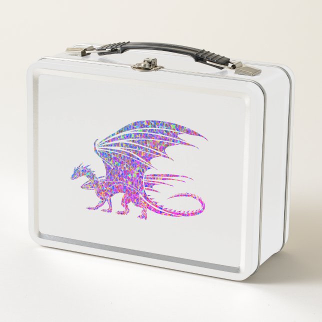 Amazing Mosaic Dragon Metal Lunch Box (Front)