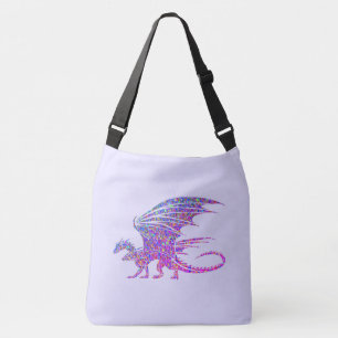Amazing Mosaic Dragon Purple Accent Tote Bag