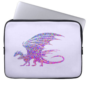 Amazing Mosaic Dragon Purple Laptop Sleeve