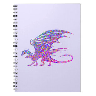 Amazing Mosaic Dragon Purple  Notebook